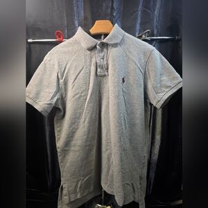 Ralph Lauren Men's Heather Gray Polo Shirt Medium